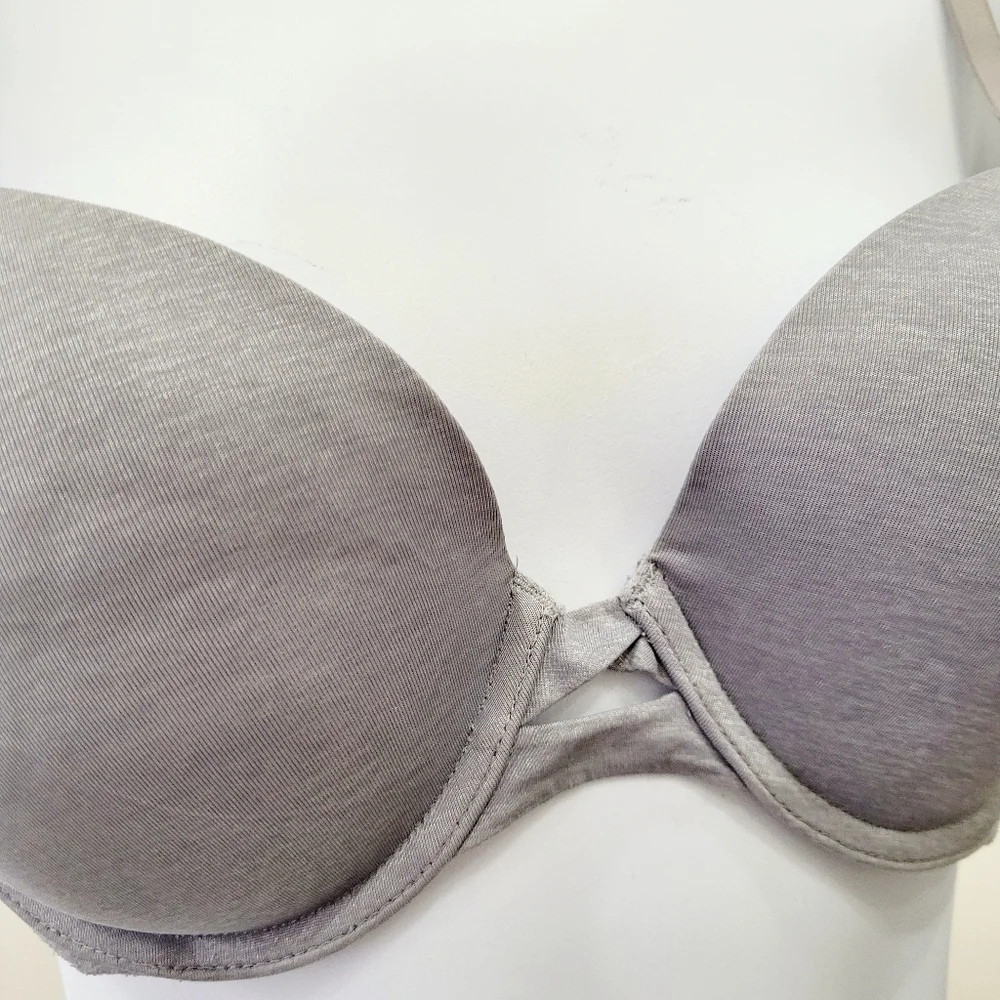 Victoria's Secret Perfect Shape Grey Wire Bra Size: 34C - Picture 3 of 9